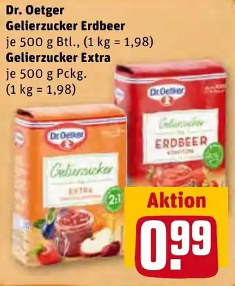 REWE Center Dr. Oetker Gelierzucker Erdbeer 500 g Btl. oder Gelierzucker Extra 500 g Pckg. Angebot