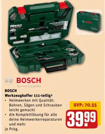 REWE Center Bosch Werkzeugkoffer 111-teilig Angebot