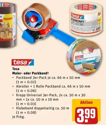 REWE Center Tesa Maler oder Packband Angebot