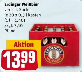 REWE Center Erdinger Weißbier 20x0,5 L Kasten Angebot