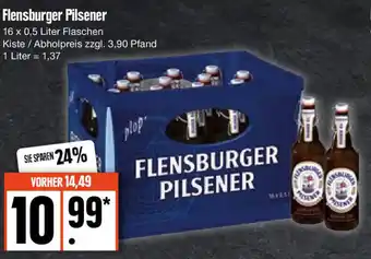 Edeka Flensburger Pilsener 16x0,5 Liter Flaschen Angebot