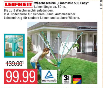 Marktkauf Leifheit Wascheschirm Linomatic 500 Easy Angebot