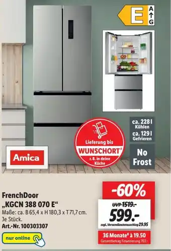 Lidl Amica FrenchDoor | KGCN 388 070 E Angebot