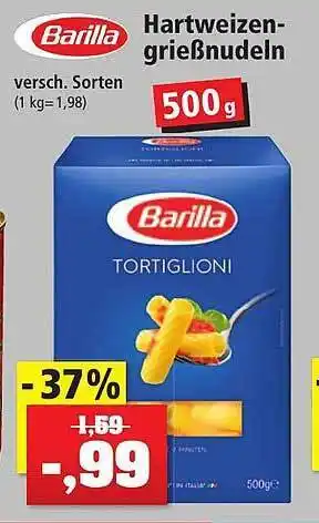 Thomas Philipps Barilla Hartweizengrießnudeln Angebot