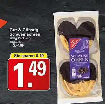 WEZ Gut & Günstig Schweineohren Angebot