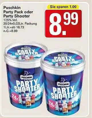 WEZ Puschkin Party Pack Oder Party Shooter Angebot