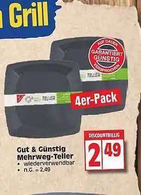 Edeka Gut & Günstig Mehrweg-teller Angebot