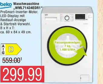 Marktkauf Beko Waschmaschine „wml71434edr1“ Angebot