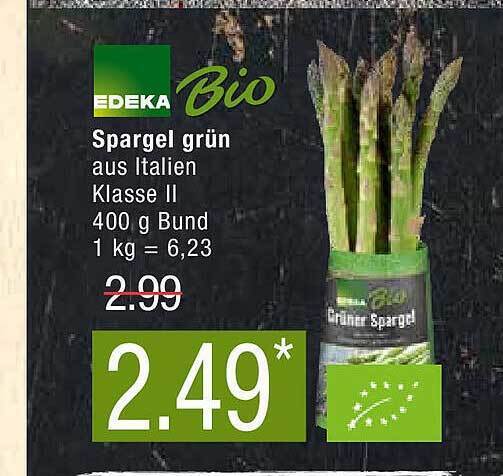 Edeka Bio Spargel Grün Angebot bei Marktkauf