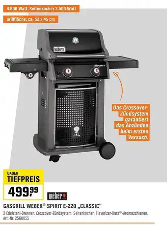 OBI Gasgrill Weber Spirit E-220 Classic Angebot