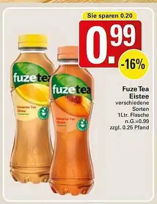 WEZ Fuze Tea Eistee Angebot