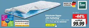 Lidl F.A.N. Gelschaum-Topper XXL-Gelfeeling Angebot