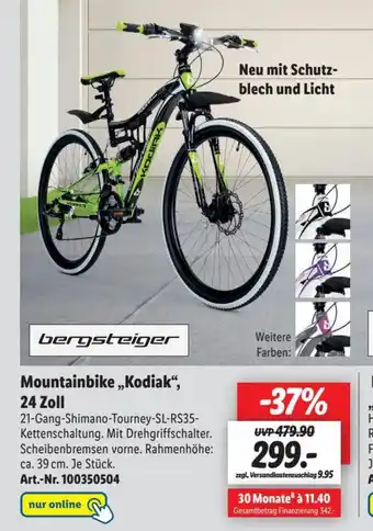 Lidl Bergsteiger Mountainbike Kodiak 24" Angebot