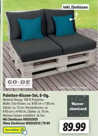 Lidl Go-De Paletten-Kissen-Set Angebot