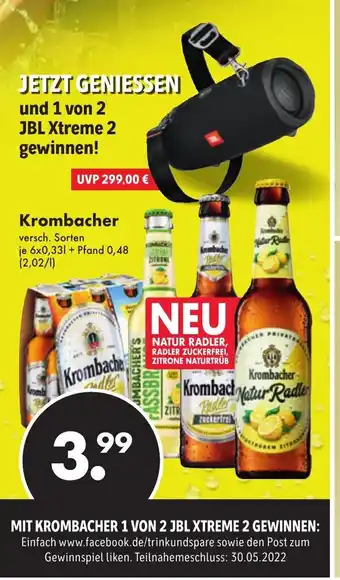 Trink und Spare Krombacher 6*330ml Angebot