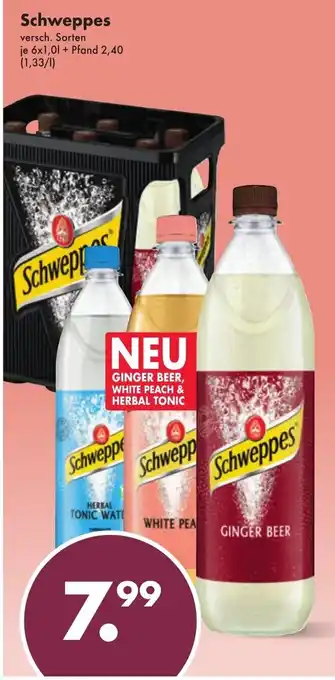 Trink und Spare Schweppes 6*1L Angebot