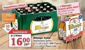 Globus Bitburger Stubbi Angebot