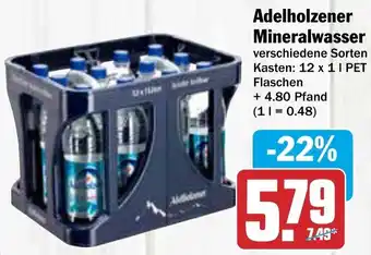 AEZ Adelholzener Mineralwasser 12x1 L PET Flaschen Angebot