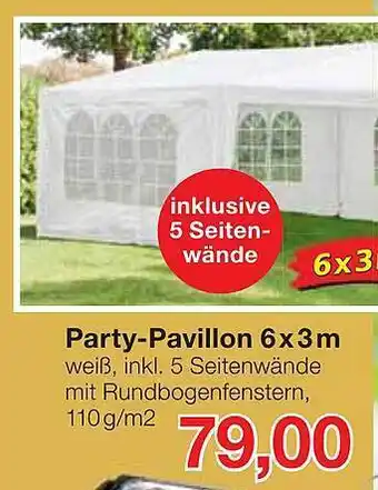 Jawoll Partypavillon 6 X 3 M Angebot