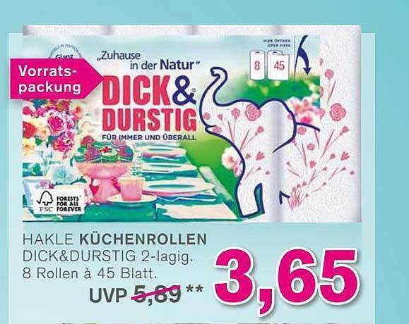 KODi Hakle Küchenrollen Dick&durstig Angebot