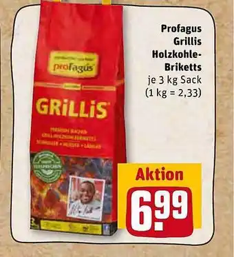 REWE Kaufpark Profagus Grillis Holzkohle Briketts Angebot