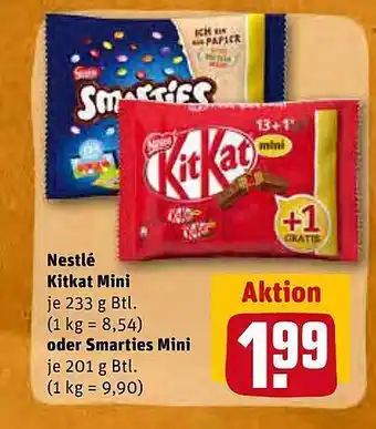 REWE Kaufpark Nestlé Kitkat Mini Oder Smarties Mini Angebot