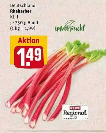 REWE Kaufpark Rhabarber Angebot