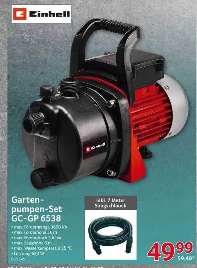 Einhell Gartenpumpen set Gc gp 6538 Angebot Bei Selgros