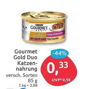 Budni Gourmet Gold Duo Katzen-nahrung Angebot