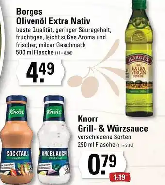 Edeka Borges Olivenöl Extra Nativ Oder Knorr Grill- & Würzsauce Angebot