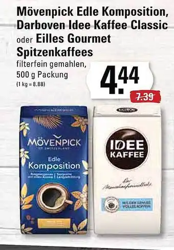 Edeka Mövenpick Edle Komposition, Darboven Idee Kaffee Classic Oder Eilles Gourmet Spitzenkaffees Angebot