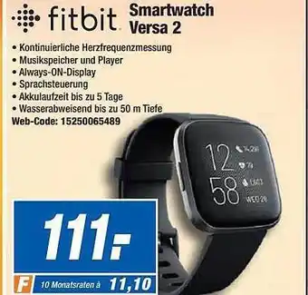 Expert Fitbit Smartwatch Versa 2 Angebot