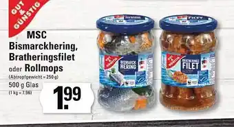 Edeka Gut & Günstig Msc Bismarckhering, Bratheringsfilet Oder Rollmops Angebot