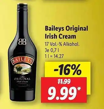 Lidl Baileys Original Irish Cream Angebot