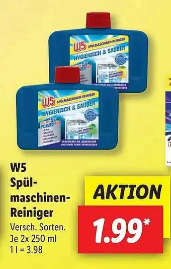 Lidl W5 Spülmaschinen-reiniger Angebot