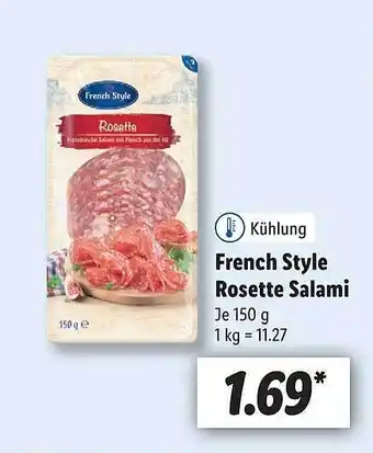 Lidl French Style Rosette Salami Angebot