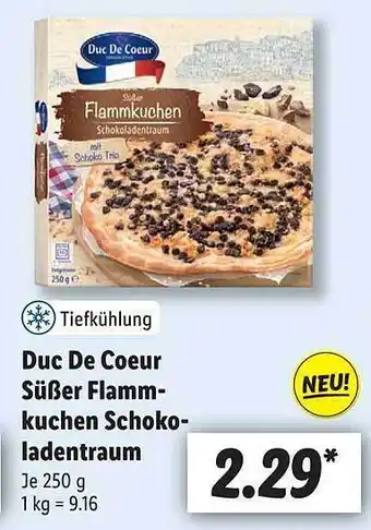 Lidl Duc De Coeur Süßer Flammkuchen Schokoladentraum Angebot