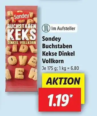 Lidl Sondey Buchstaben Kekse Dinkel Vollkorn Angebot