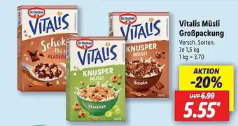 Lidl Dr. Oetker Vitalis Müsli Großpackung Angebot