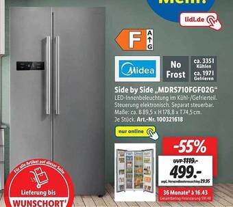 Lidl Midea Side By Side „mdrs710fgf02g“ Angebot