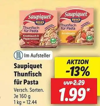 Lidl Saupiquet Thunfisch Für Pasta Angebot