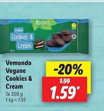 Lidl Vemondo Vegane Cookies & Cream Angebot