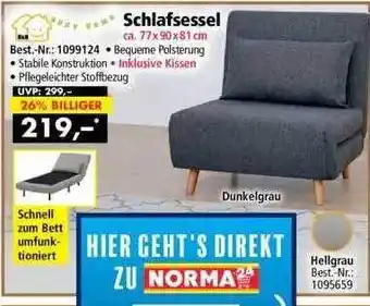 Norma24 Schlafsessel Angebot