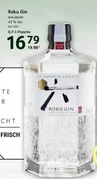 Selgros Roku Gin Angebot