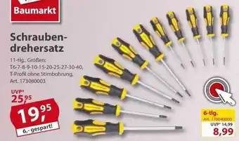 Sonderpreis Baumarkt Schraubendrehersatz Angebot