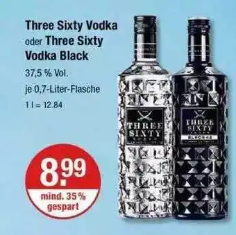 V Markt Three Sixty Vodka Oder Three Sixty Vodka Black Angebot