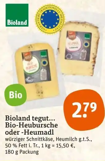 tegut Bioland tegut... Bio Heubursche oder Heumadl 180 g Packung Angebot