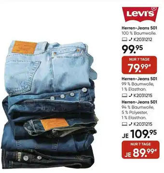 Galeria Levi's Herren Jeans 501 Angebot