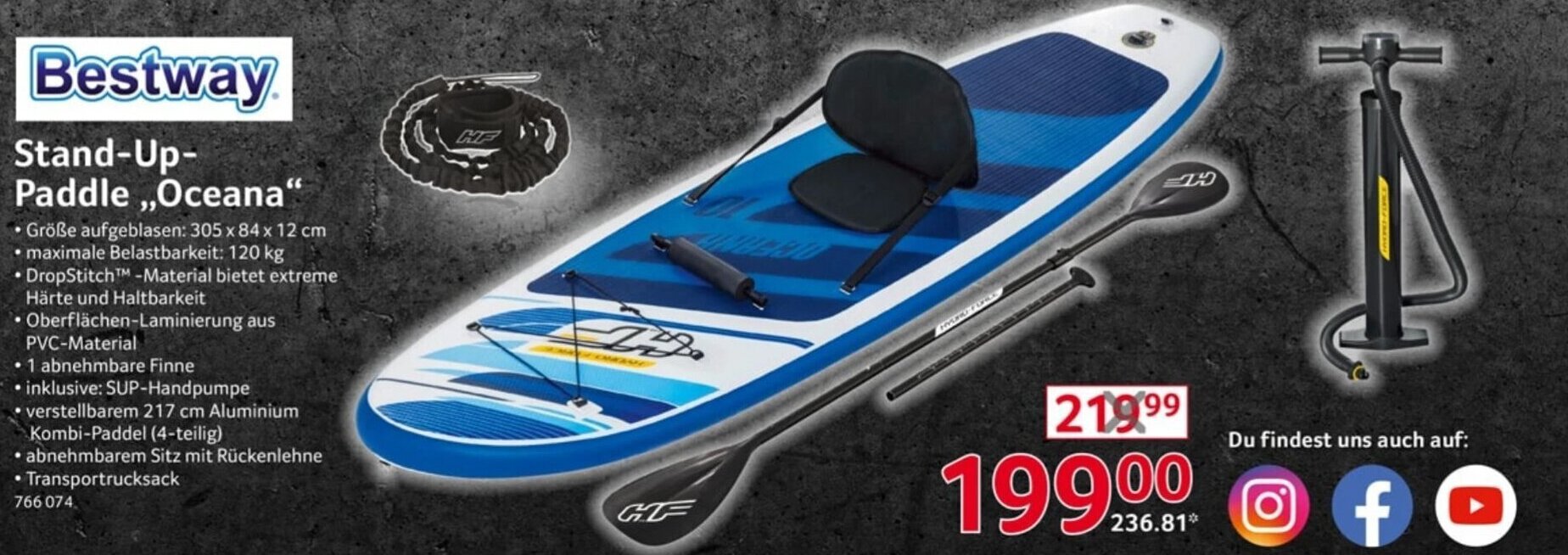 Bestway Stand Up Paddle ,,Oceana" Angebot bei Selgros