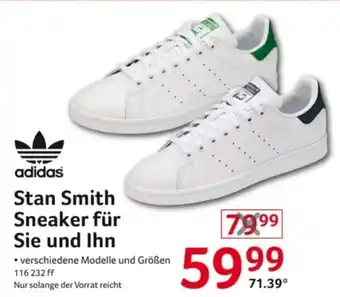 Selgros adidas Stan Smith Sneaker für Sie und Ihn Angebot